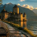 Chateau haute savoie au bord du lac d’Annecy, château médiéval