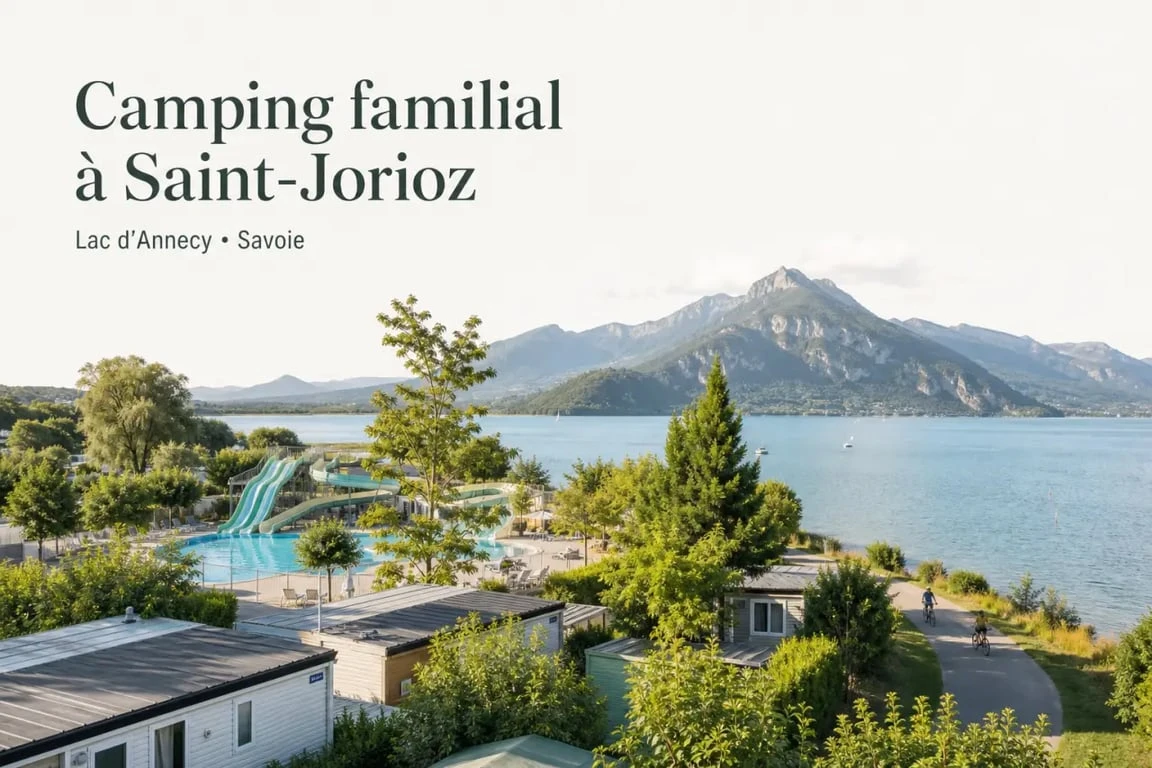 Camping international lac annecy au bord du lac avec mobil-homes, piscine et montagnes