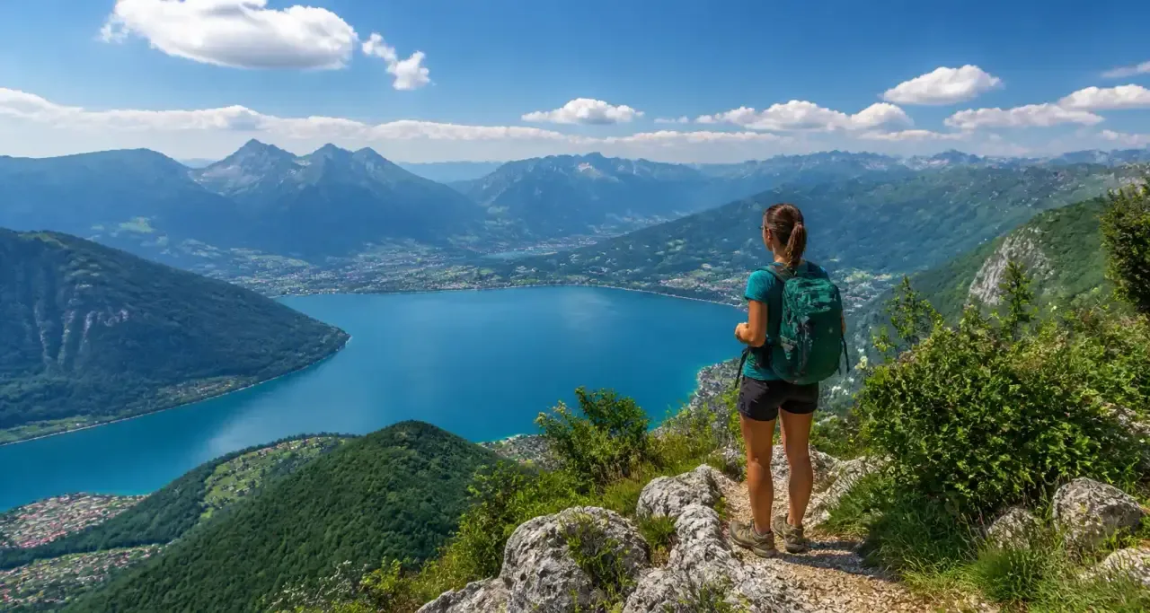 Sentier panoramique à Annecy, randonnée avec vue sur le lac