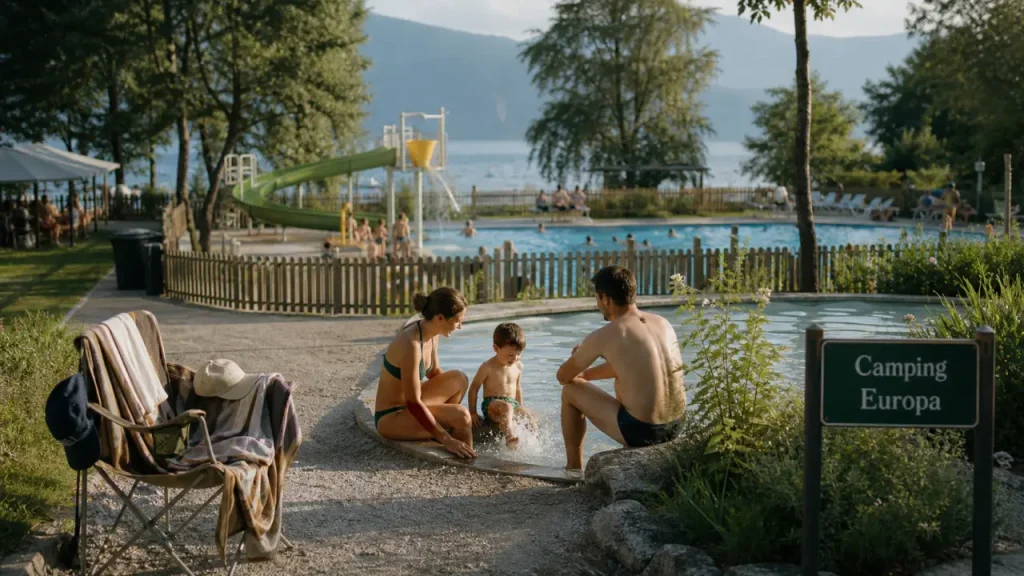 Camping Europa lac Annecy, vue piscine et pataugeoire