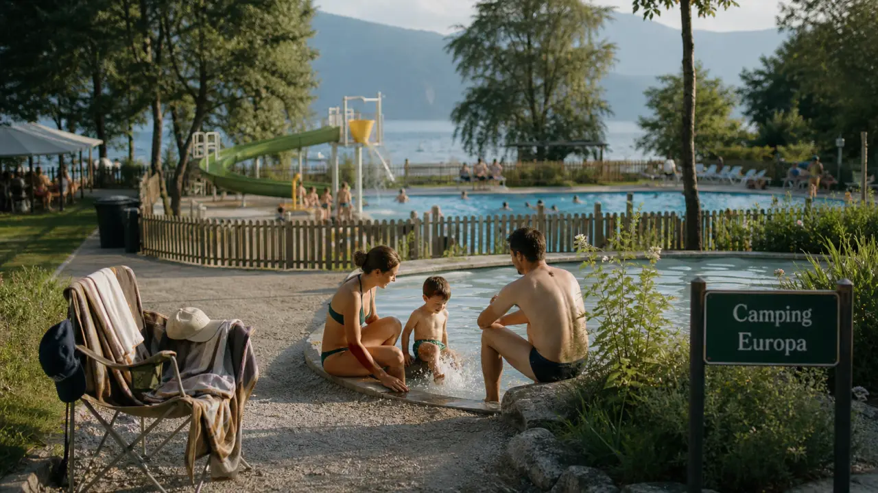 Camping Europa lac Annecy, vue piscine et pataugeoire