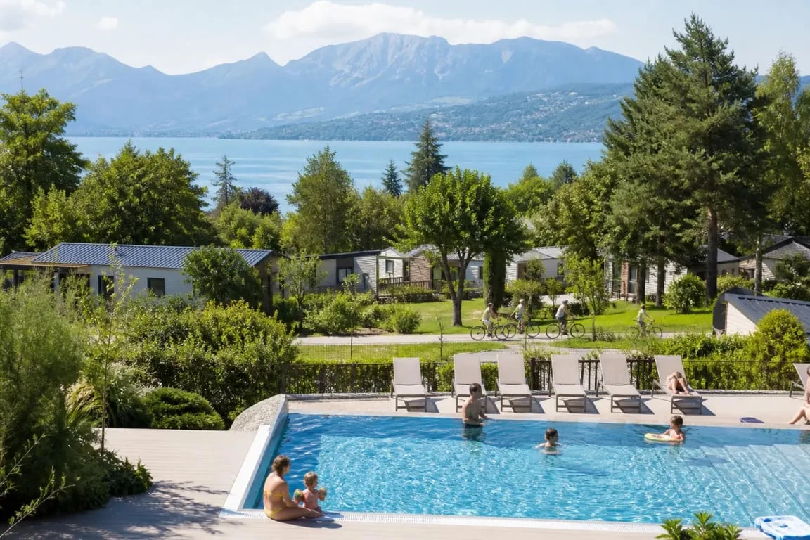 Camping Europa lac Annecy : camping familial verdoyant avec piscine près du lac à Saint-Jorioz
