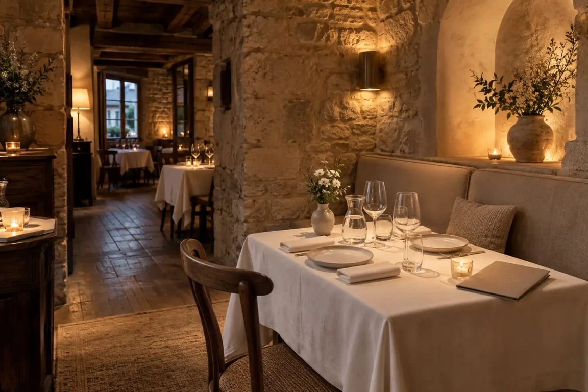 Ambiance chaleureuse du restaurant Le Bilboquet à Annecy dans la vieille ville