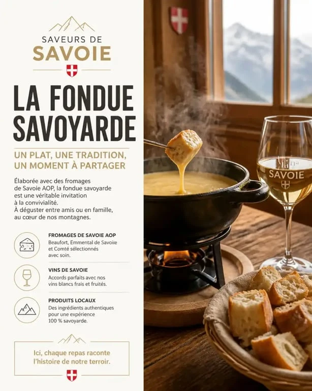 Gastronomie savoyarde et fondue traditionnelle pour se réchauffer le 11 novembre en Haute-Savoie