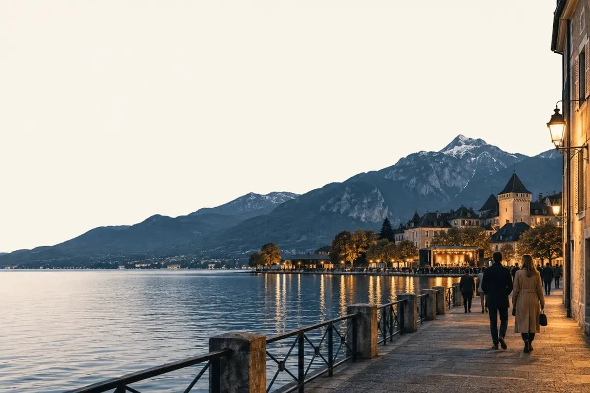 Sortir Annecy : ambiance d'une soirée au bord du lac et en centre-ville
