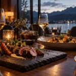 Lôna restaurant par Juan Arbelaez au Rivage Hôtel & Spa Annecy : flamme au brasero, cuisine à partager
