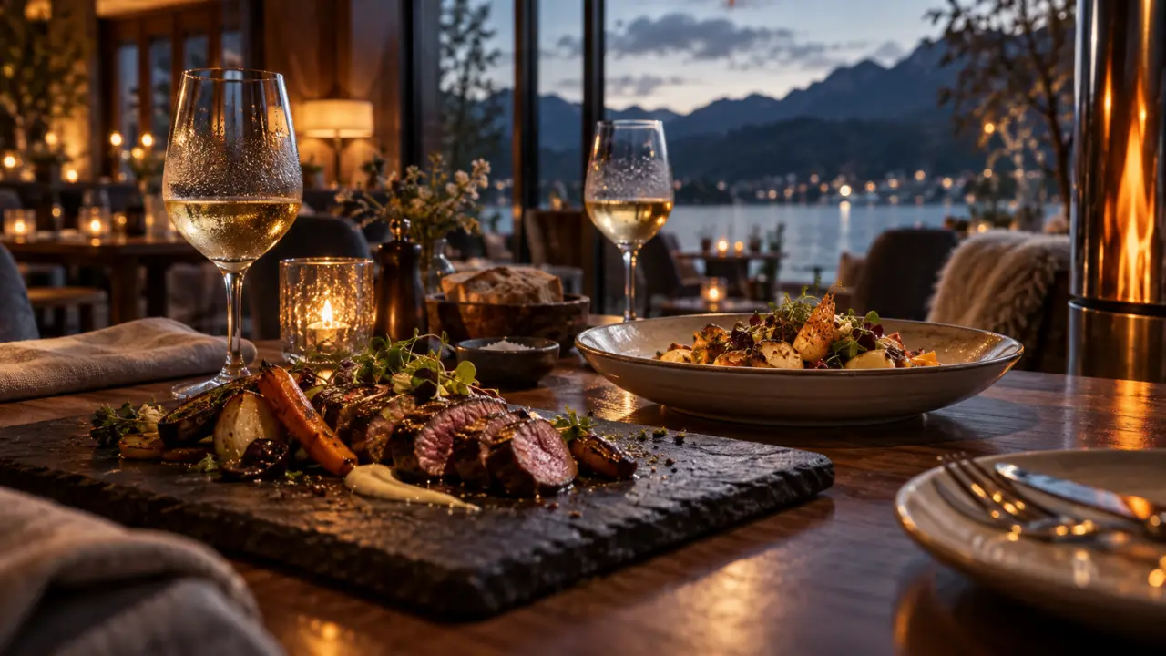 Lôna restaurant par Juan Arbelaez au Rivage Hôtel & Spa Annecy : flamme au brasero, cuisine à partager