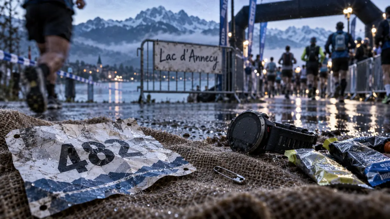 Marathon lac Annecy, départ au bord du lac